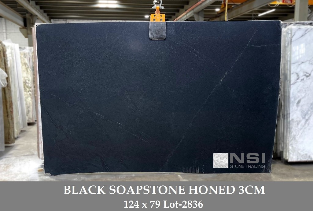 Black Soapstone Slab Black Soapstone Honed 3cm Slabs